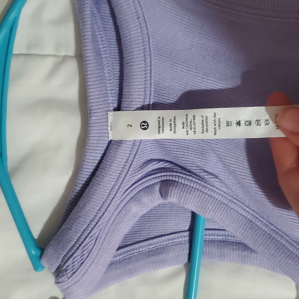 BRAND NEW size 2 purple hold tight cropped tank - Picture 2 of 3